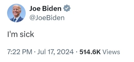 Biden used the opportunity to make a joke on X about donating to his campaign