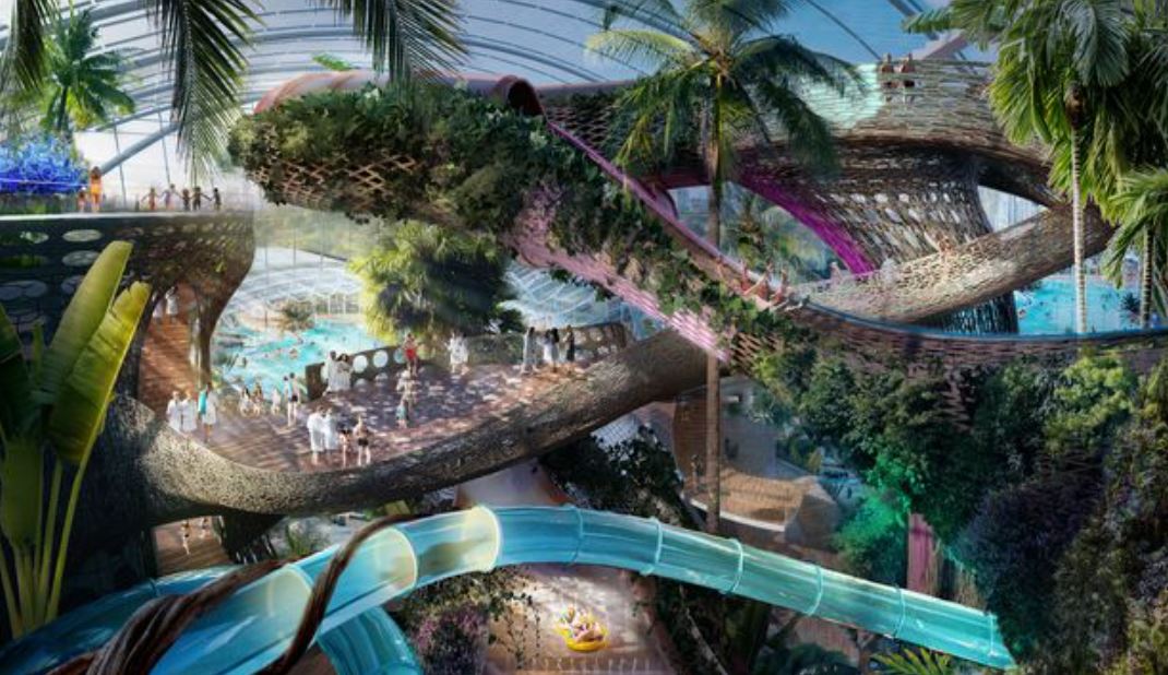 There will be an adult-only section that offers a touch of luxury - with swim up bars, water lagoons, steam rooms and saunas