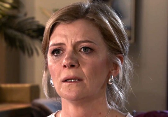 Leanne crying in Coronation Street