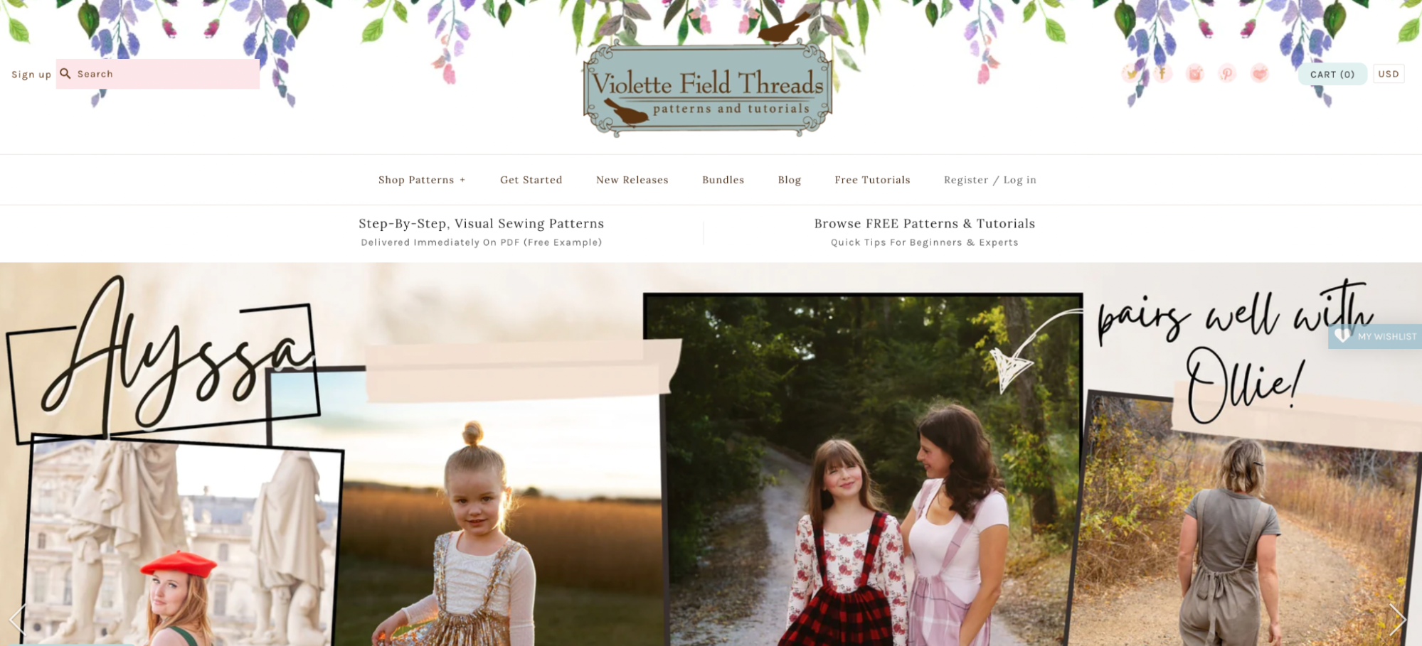 lifestyle images of women and girls wearing clothes you can create with the website’s patterns