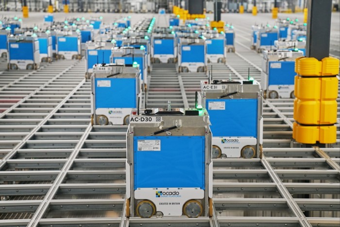 A Kroger facility that uses Ocado technology