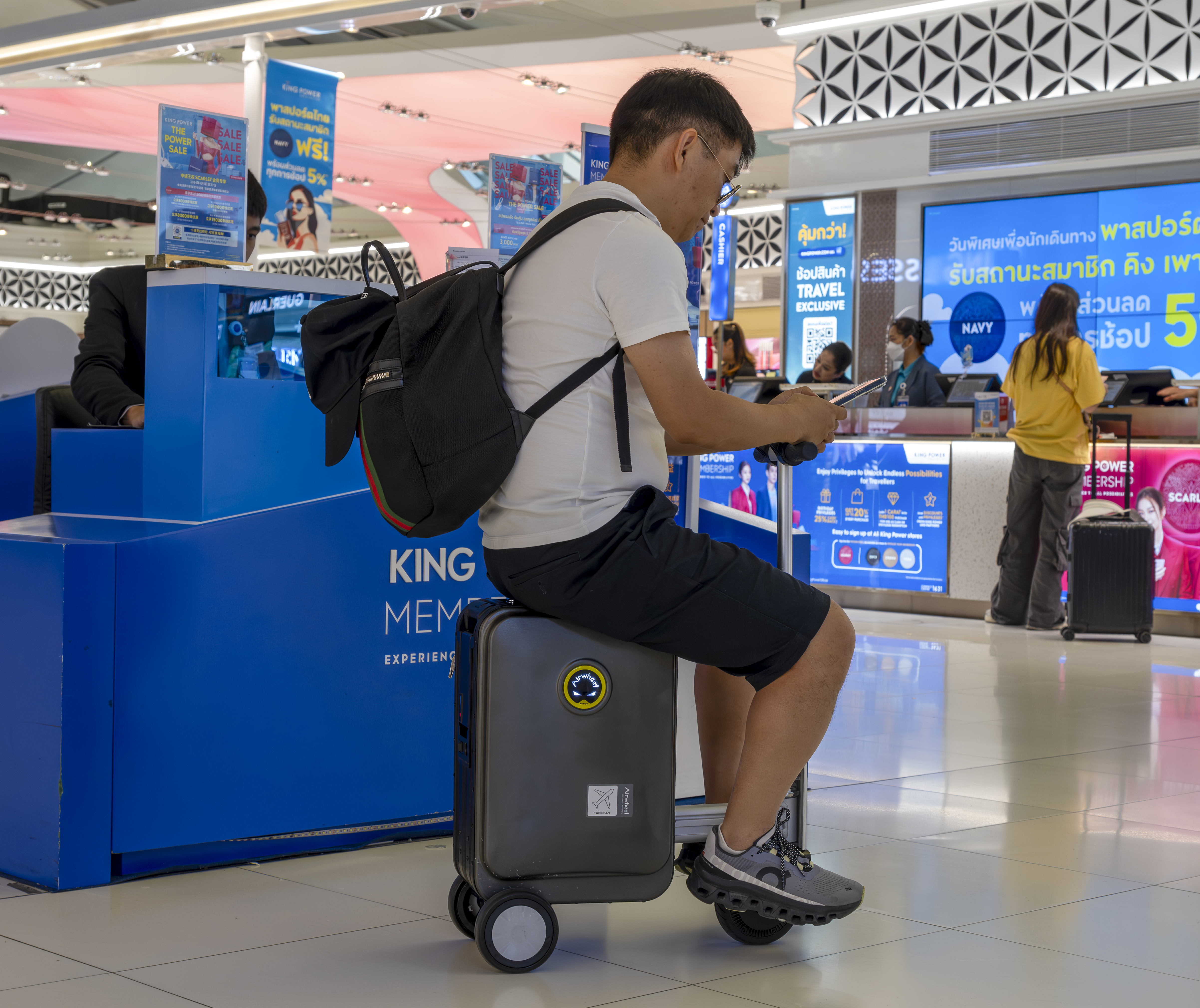 Japan is saying people using rideable suitcases need a driving license (stock image)