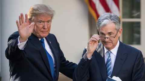 Donald Trump and Jerome Powell