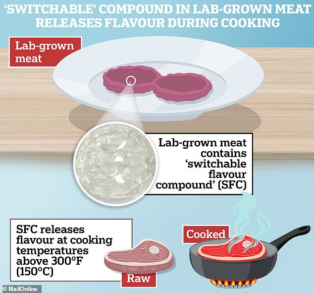 In the lab, they created a 'switchable flavor compound' (SFC), which keeps flavour locked up at normal temperatures, but when heated releases a bust of flavour at 300°F (150°C)