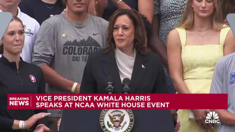 Kamala Harris delivers first public address since Biden endorsement