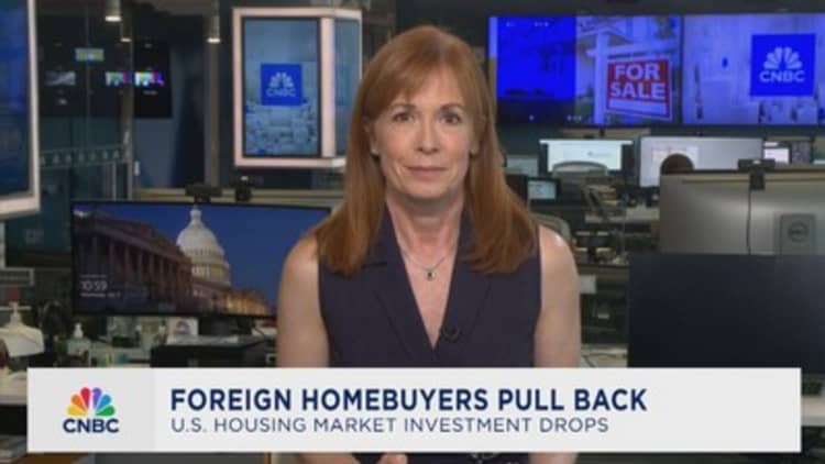 International buyers are pulling back from U.S. housing