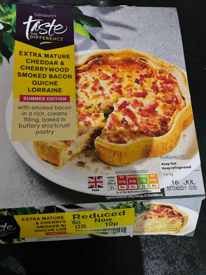 A fortunate shopper found this incredible quiche deal