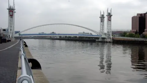 BBC The Lowry footbridge over a canal