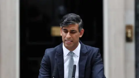 EPA-EFE/REX/Shutterstock Rishi Sunak announces he will resign as Conservative Party leader