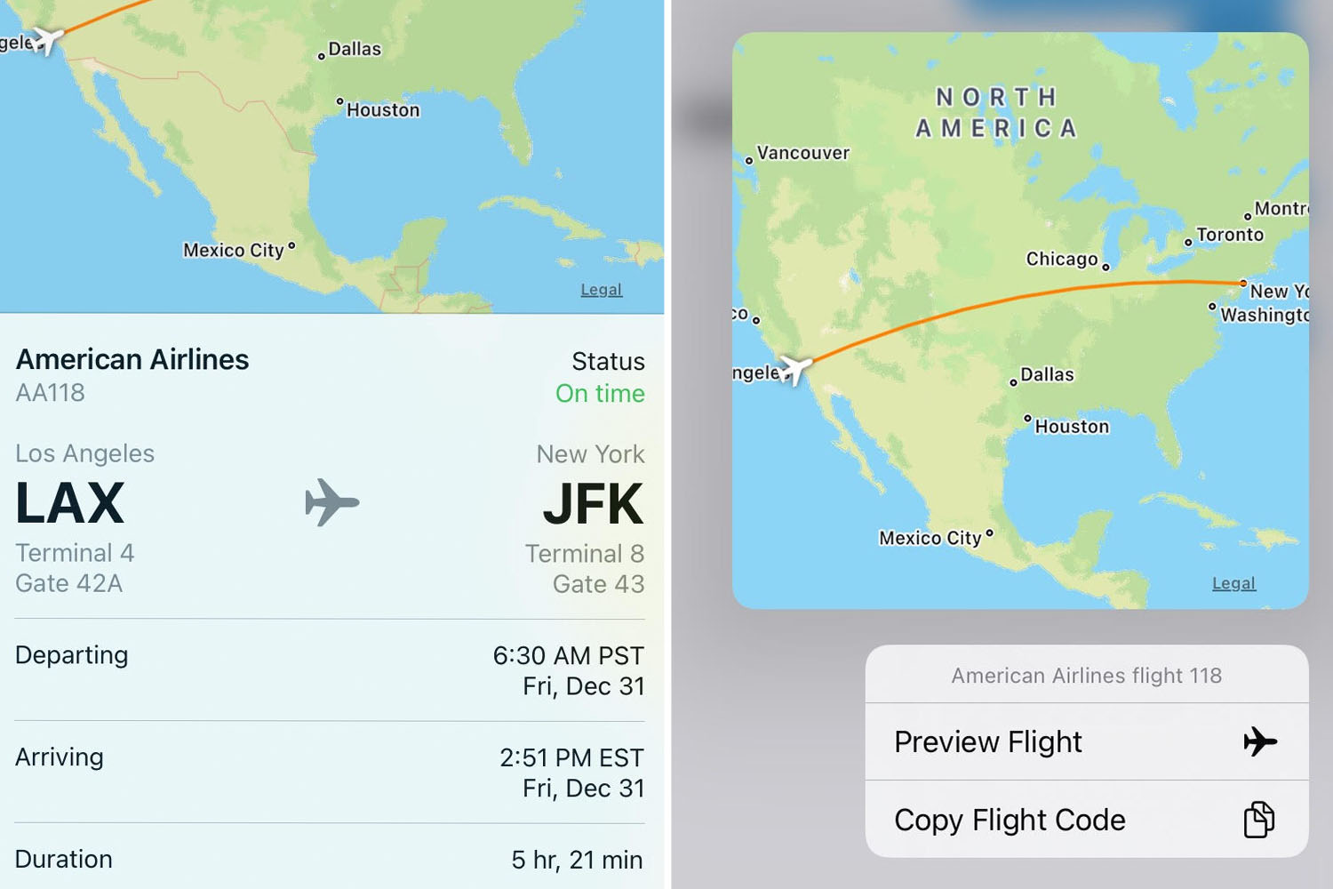 The handy iOS feature can help you view flight information easier than ever