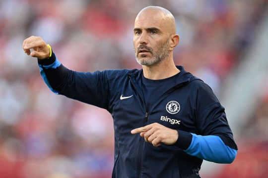 Enzo Maresca, Head Coach of Chelsea coaches from the sidelines during the Pre-Season Friendly match between Chelsea FC and Wrexham