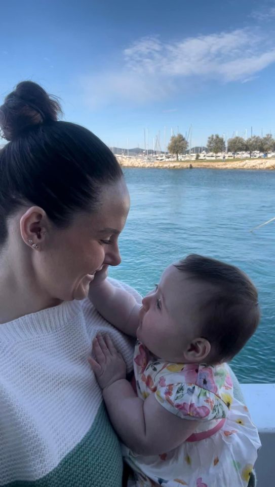 The one-year-old with mum Lauren Blake in Croatia