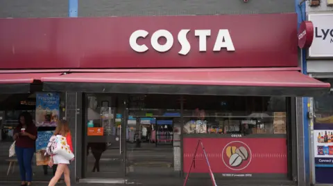 PA Media View of front of Costa Coffee branch on Station Parade in Barking, east London