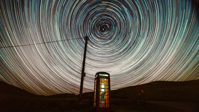 A whirl of stars over Wales. Pic: Dafydd Wyn Morgan/Cambrian Mountains Initiative