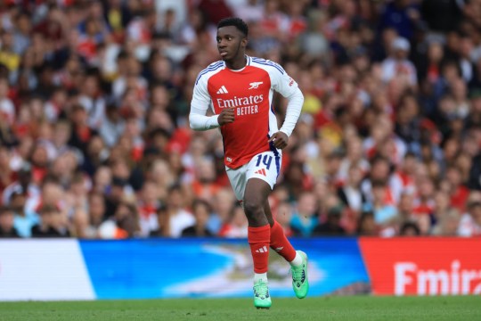 Eddie Nketiah of Arsenal during the pre-season friendly match against Bayer Leverkusen