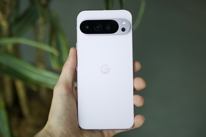 Someone holding a Google Pixel 9 Pro XL.