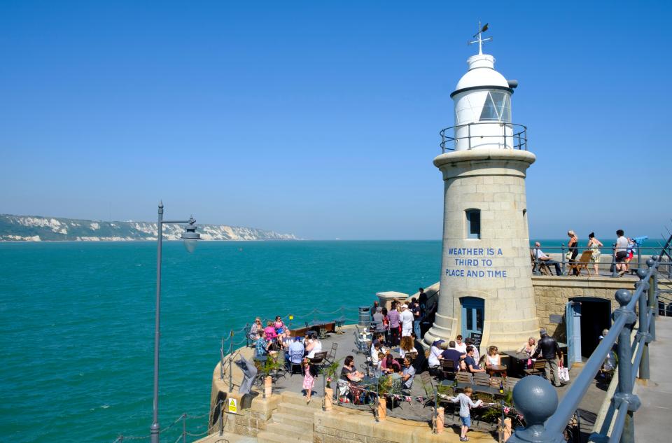 The hugely popular Lighthouse Bar in Folkestone is one of several cool bars that have drawn holidaymakers to the town in recent years