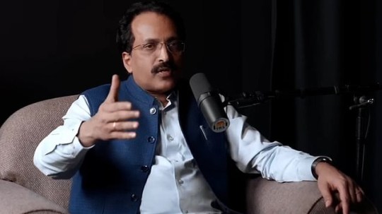 S. Somanath speaking on a podcast.