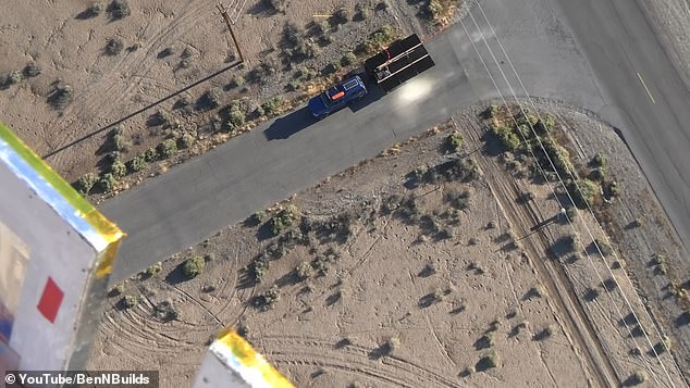 Eventually, they were able to reflect a powerful beam of sunlight directly onto the solar panels on the ground