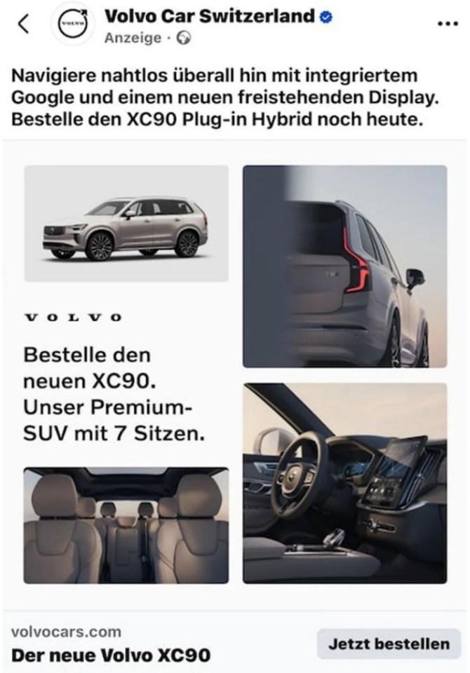 Pics shared early on social media by Volvo Car Switzerland