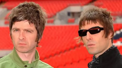 PA Media Noel and Liam Gallagher at Wembley 