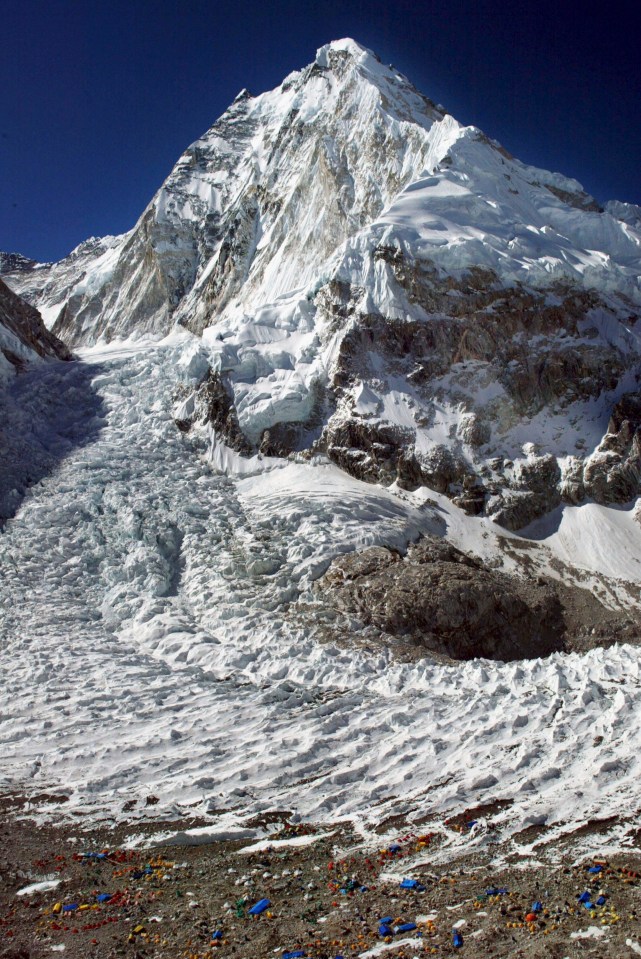 Mt. Everest is one of the many mountains in the region which are of sky-scraper height