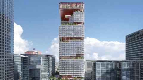 Architectural image of changes to HSBC tower