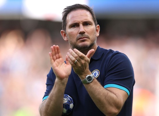  Frank Lampard, manager of Chelsea applauds the crowd after the Premier League match between Chelsea FC and Newcastle United at Stamford Bridge