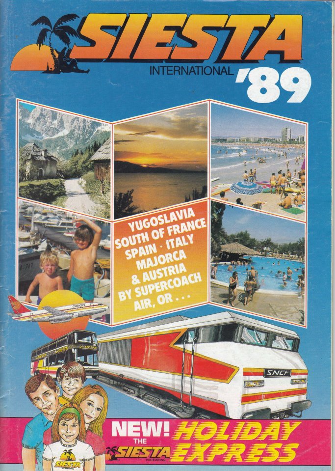 Siesta Holidays brochure from 1989