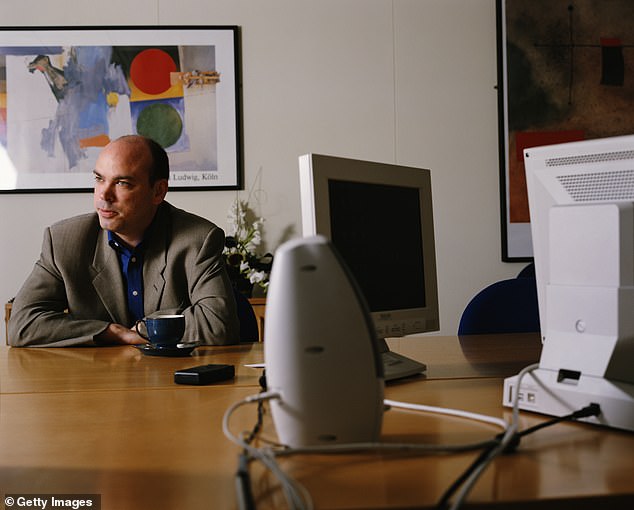 Mr Lynch at Autonomy's headquarters at Cambridge Business Park in 2000