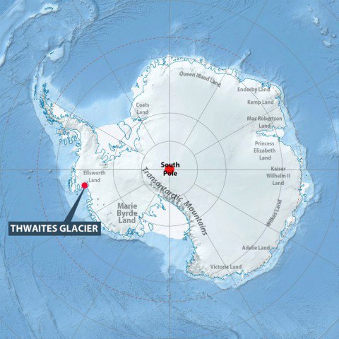 TECH: Antarctic 'Doomsday Glacier' is on verge of collapse: Ice sheet the size of Great Britain could cause global sea levels to rise by 2 feet