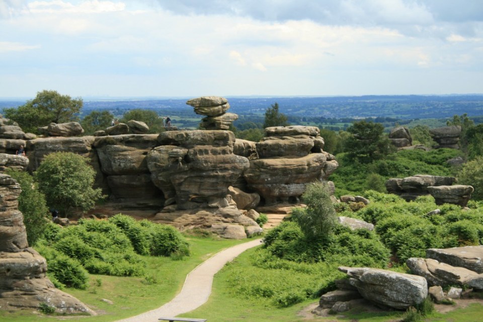 Brimham Rocks on the edge of the Yorkshire Dales is a collection of huge natural rock formations