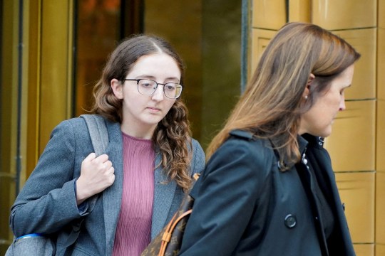 FILE PHOTO: Former crypto hedge fund Alameda Research CEO Caroline Ellison departs the trial of former FTX Chief Executive Sam Bankman-Fried who is facing fraud charges over the collapse of the bankrupt cryptocurrency exchange, at Federal Court in New York City, U.S., October 10, 2023. REUTERS/Cheney Orr/File Photo