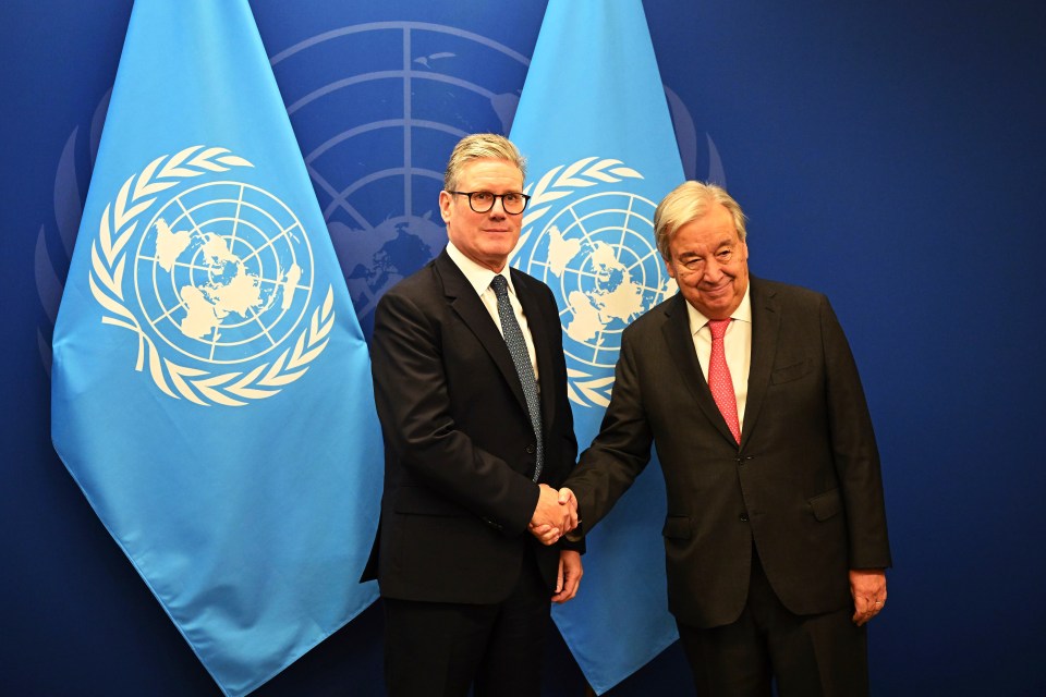 Sir Keir Starmer with United Nations Secretary-General Antonio Guterres