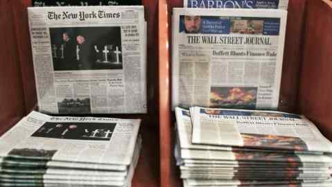 NYT and WSJ on news stand