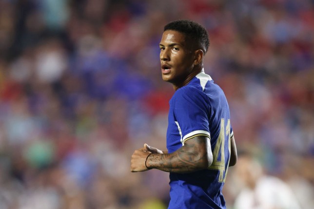 Angelo Gabriel of Chelsea during the FC Series pre-season friendly between Chelsea and Wrexham