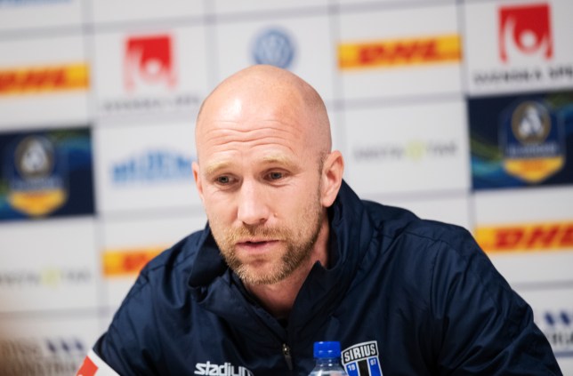 Football manager Henrik Rydstrom pictured in a press conference