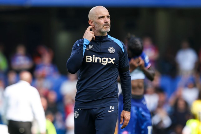 Head Coach Enzo Maresca of Chelsea after his sides 1-1 draw during the Premier League match between Chelsea FC and Crystal Palace FC 