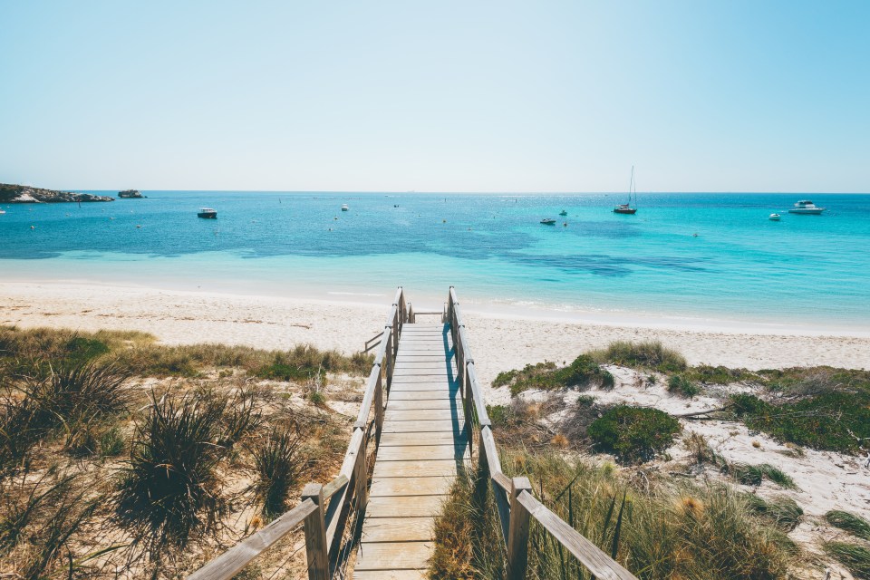 The crystal-clear waters on Rottnest Island