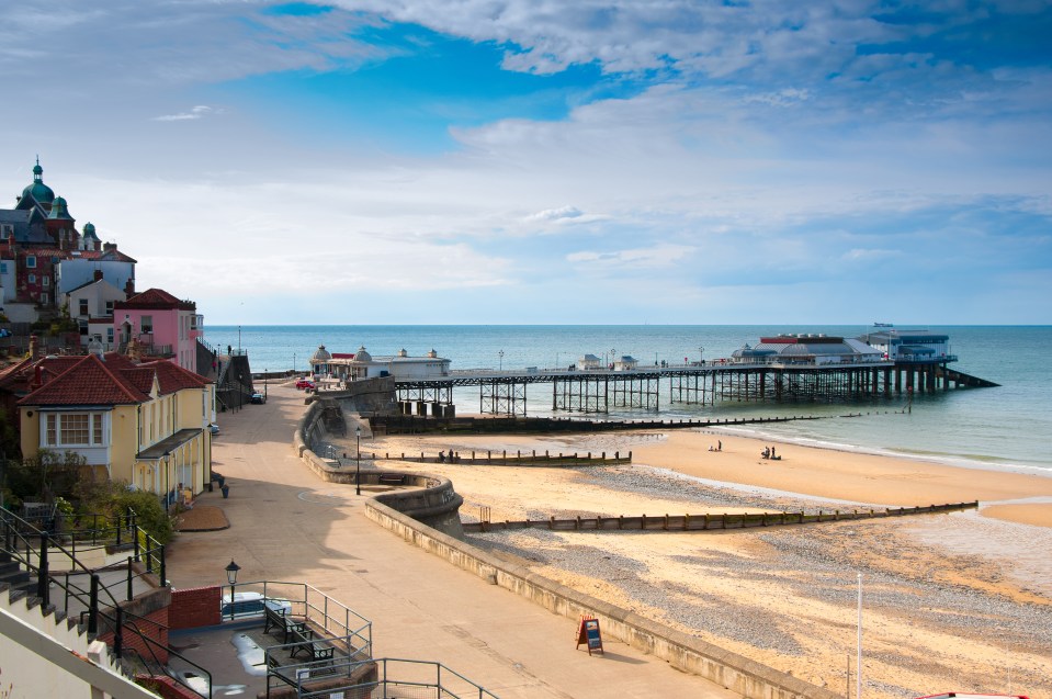 Temperatures at Cromer Beach can reach highs of 17C in the autumn