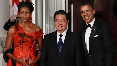 Getty Images Michelle Obama meeting former Chinese President Hu Jintao