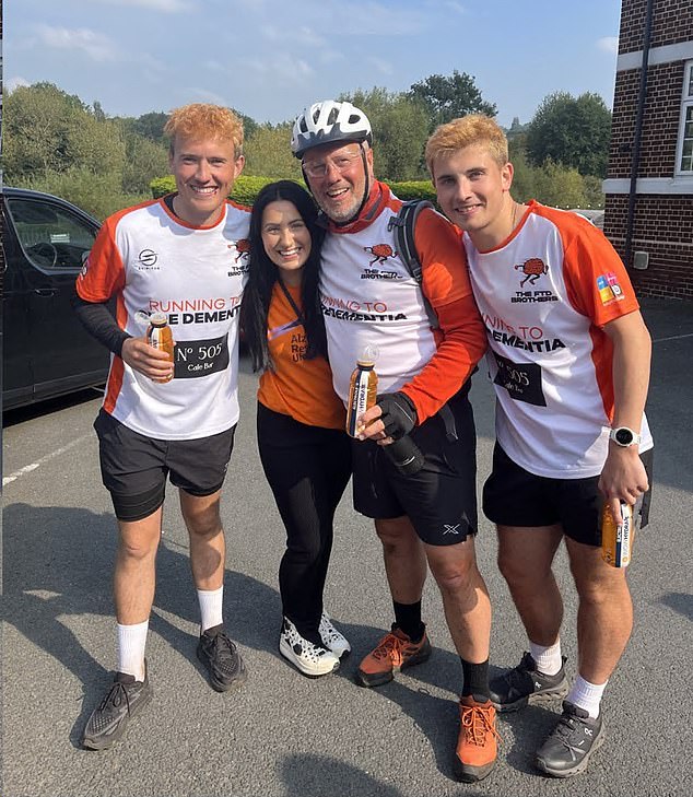 Jordan, Kennedy and Cian pose for a photo with their father Glenn, who runs a property business and worked as a painter and decorator