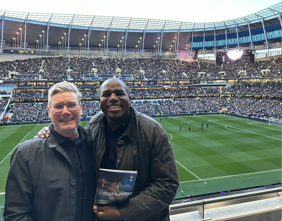 David Lammy and Keir Starmer were given tickets to a football match this summer