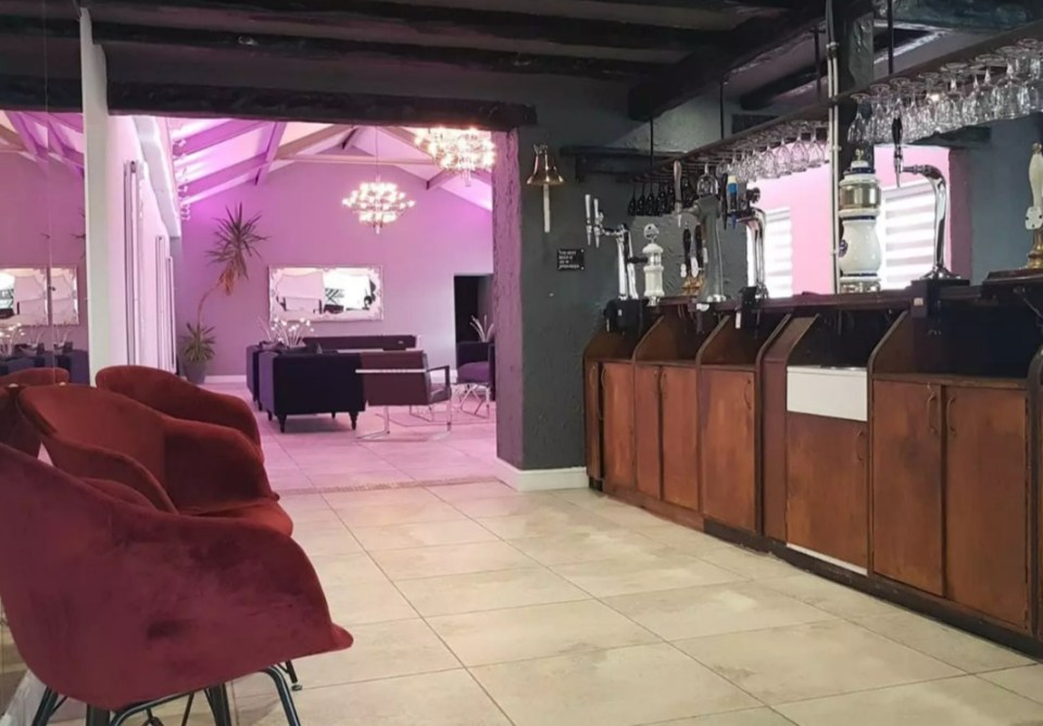 The party house has its own bar where guests can pull pints