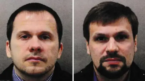 Met Police Alexander Petrov (left) and Ruslan Boshirov looking direct to camera. 