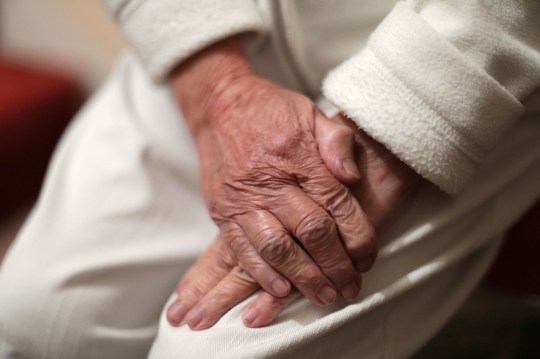 An elderly woman's hands 