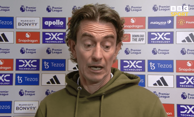 Thomas Frank speaking after Brentford's defeat to Manchester United