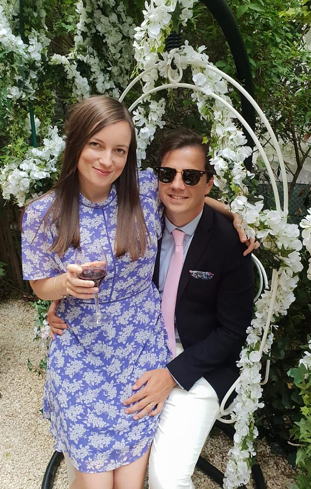 Abigail (pictured with her husband, Francois-Marie) had been suffering from the debilitating illness, post-natal psychosis, following the birth of her second son in January 2022