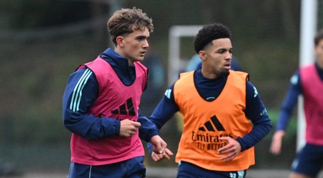 Max Dowman joined Ethan Nwaneri in Arsenal's first-team training session