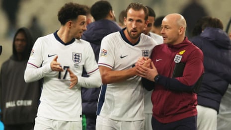 Lee Carsley praises young players in Nations League victory over Greece – video 